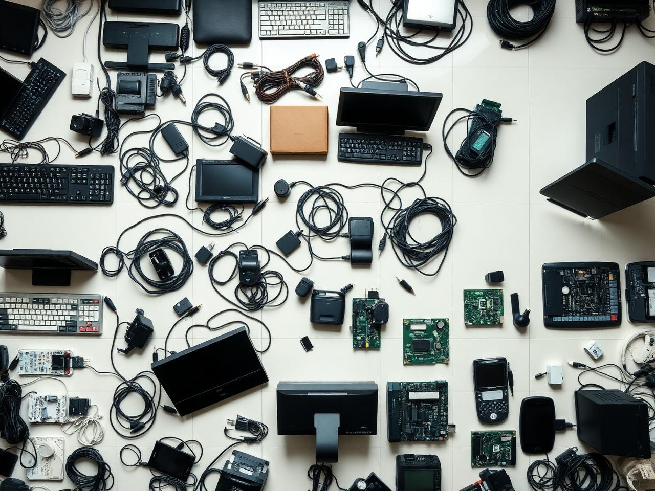Sorted electronics ready for processing